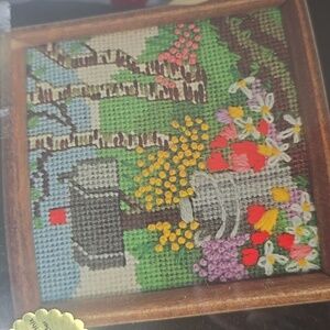 Vintage 1980 Needlepoint Kit Spring Mailbox Wool Yarn Dimensions 7028 Craft New